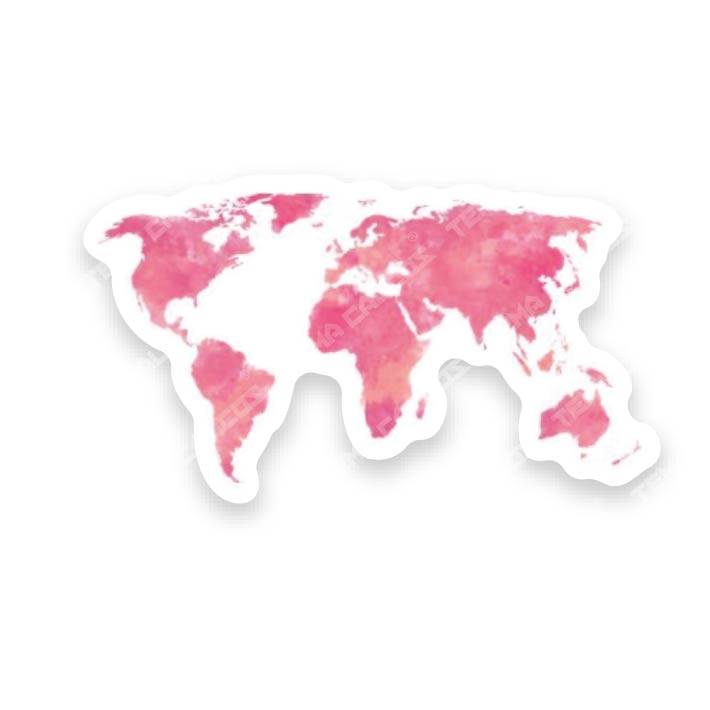 Mapa Mundi Rosa