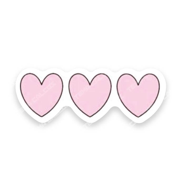Tres Corazones Rosas