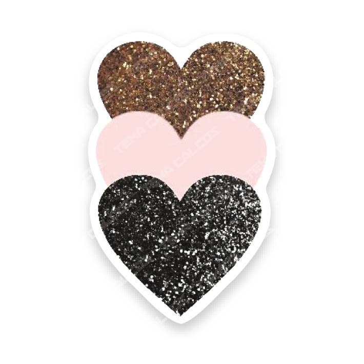 Corazones con brillitos