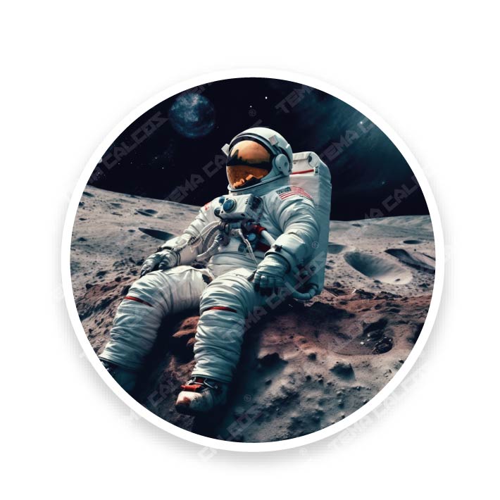 Astronauta descansando en la luna IA ft Comunidad de Tema