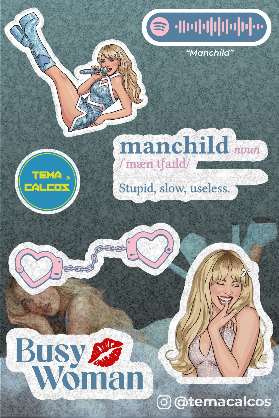 Plancha SABRINA CARPENTER GLITTER (NUEVO)