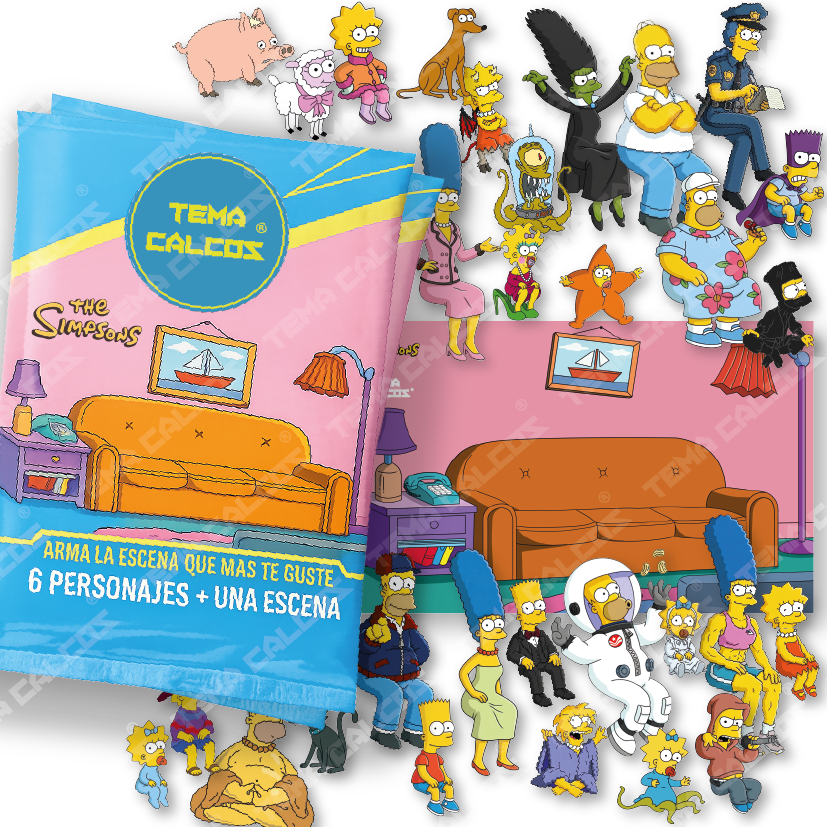 SOBRE ESCENA PERSONALIZABLE SIMPSONS