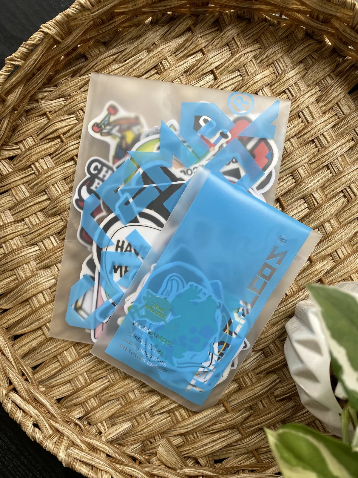 Packaging de Tema Calcos con stickers